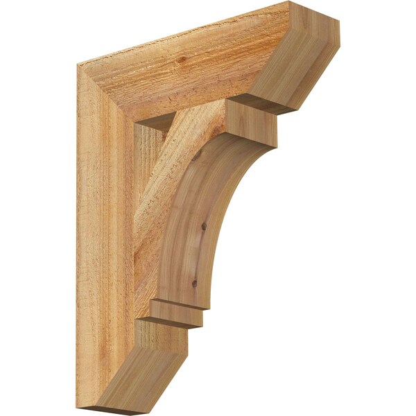 Ekena Millwork Imperial Slat Rough Sawn Bracket, Western Red Cedar, 4"W x 14"D x 18"H BKT04X14X18IMP06RWR - main